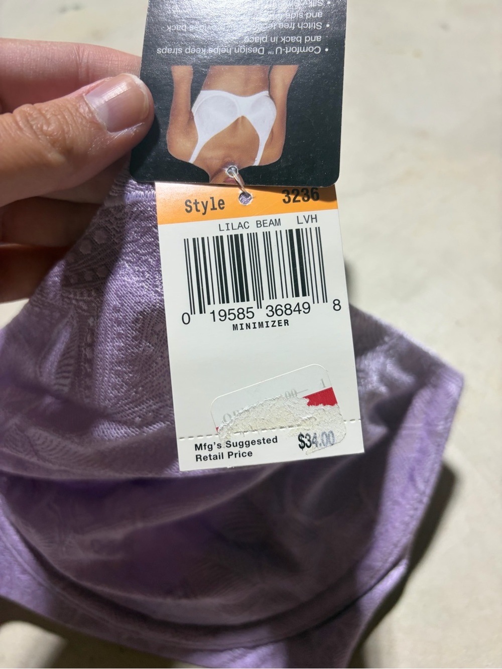 BALI NWT Lilac ComfortU Underwire Bra 38DD - Picture 6 of 9